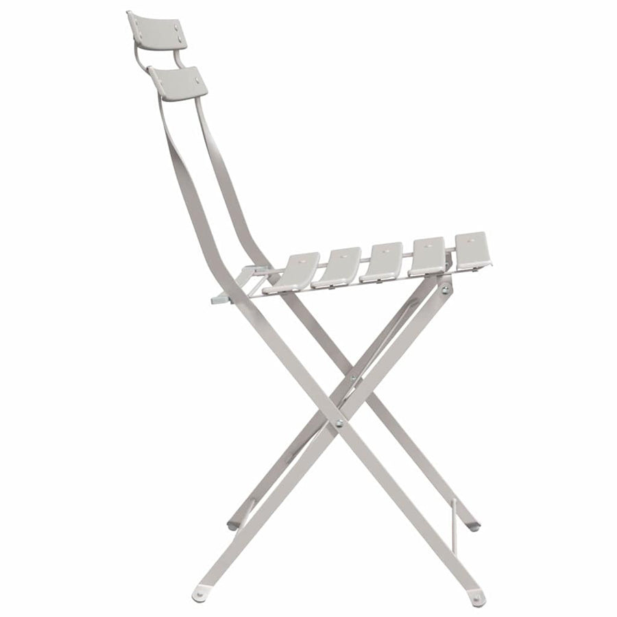 Tuin Opvouwbare Stoel 2 pcs Beige 42 x 46 x 82cm Metaal