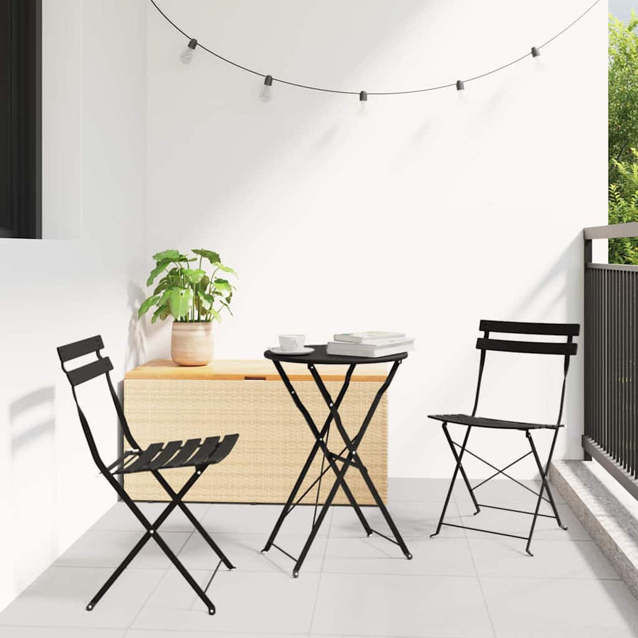 Tuin Opvouwbare Stoel 2 pcs Antraciet 42 x 46 x 82cm Metaal