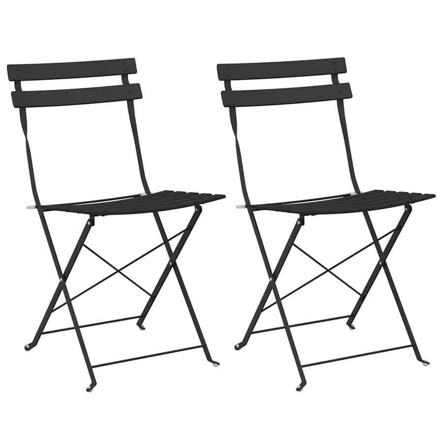 Tuin Opvouwbare Stoel 2 pcs Antraciet 42 x 46 x 82cm Metaal