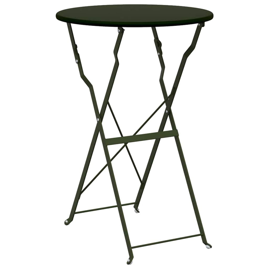 Bistrotafel Donkergroen Ø 50 x 71 cm Poedercoating staal