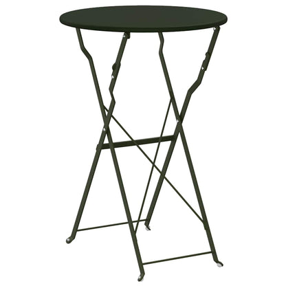 Bistrotafel Donkergroen Ø 50 x 71 cm Poedercoating staal