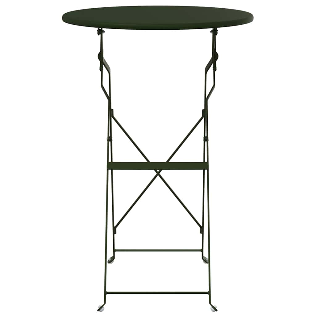 Bistrotafel Donkergroen Ø 50 x 71 cm Poedercoating staal