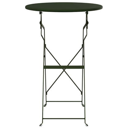 Bistrotafel Donkergroen Ø 50 x 71 cm Poedercoating staal