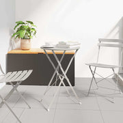 Bistrotafel Ø 50 x 71 cm staal beige