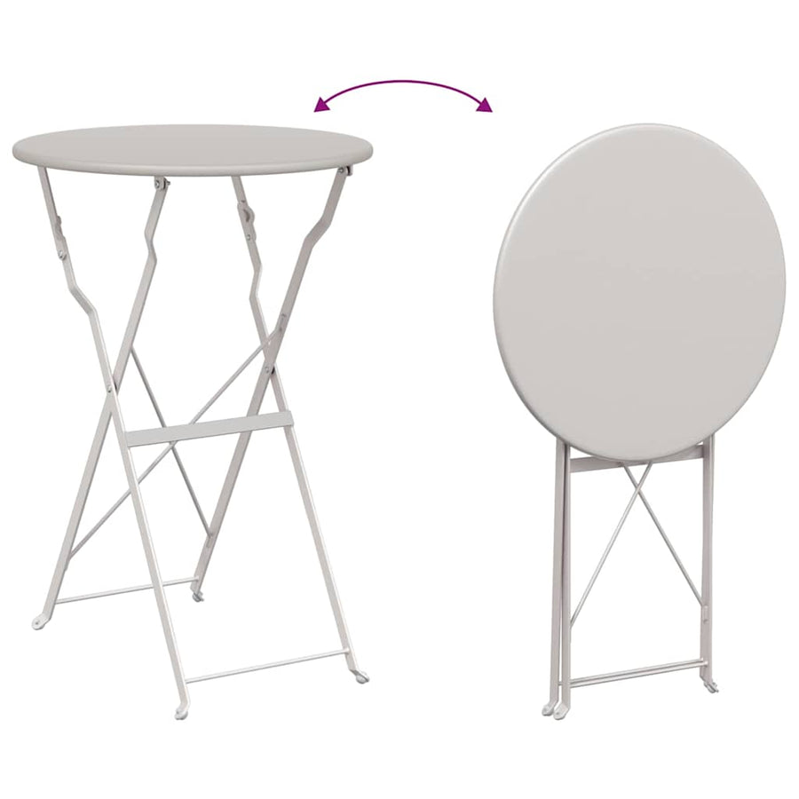 Bistrotafel Beige Ø 50 x 71 cm Poedercoating staal