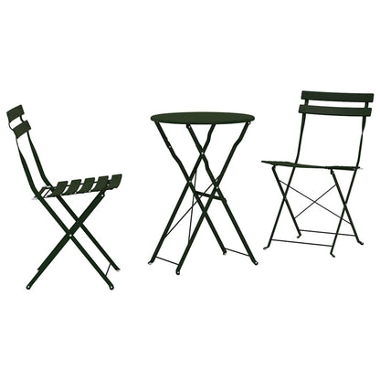 Vouw Bistro Set 3 pcs Bossen Staal