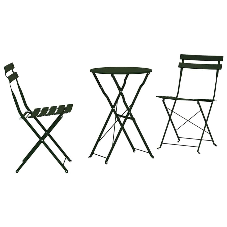 Vouw Bistro Set 3 pcs Bossen Staal