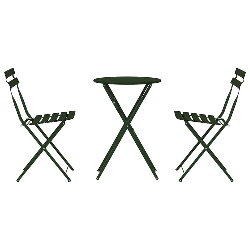 Vouw Bistro Set 3 pcs Bossen Staal