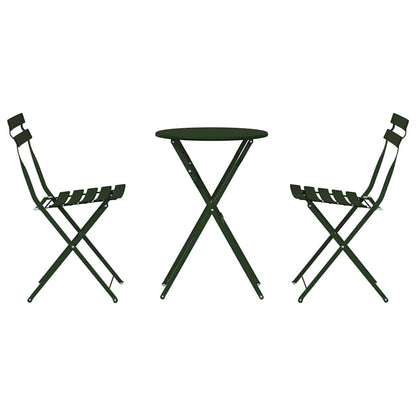 Vouw Bistro Set 3 pcs Bossen Staal