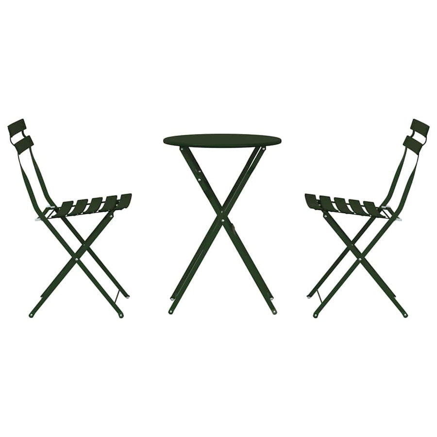 Vouw Bistro Set 3 pcs Bossen Staal