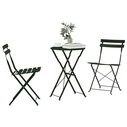 Vouw Bistro Set 3 pcs Bossen Staal