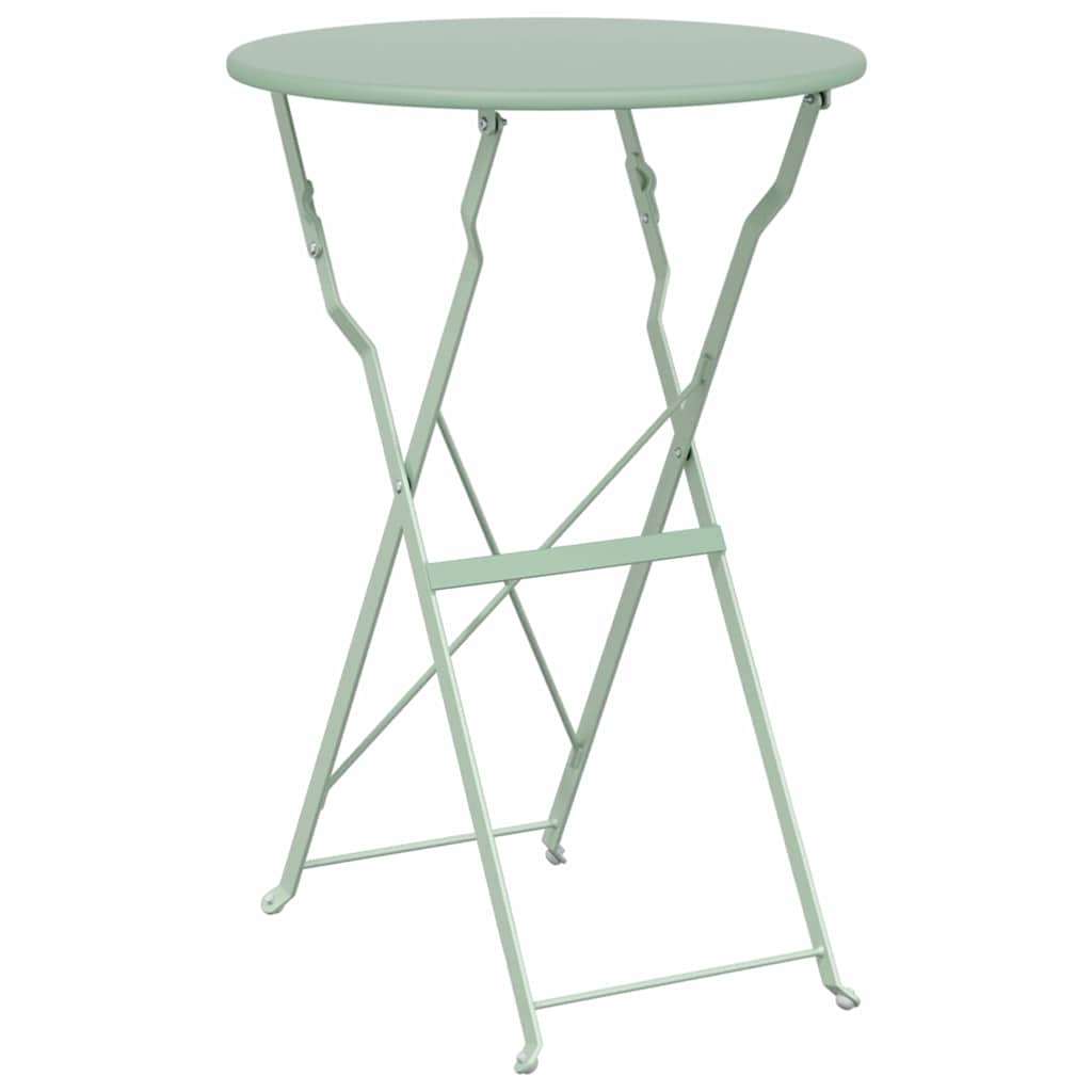 Vouw Bistro Set 3 pcs Sea foam Staal