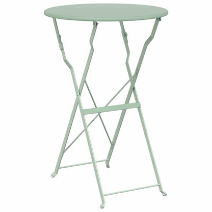 Vouw Bistro Set 3 pcs Sea foam Staal