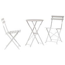 Vouw Bistro Set 3 pcs Beige Staal