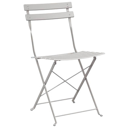 Vouw Bistro Set 3 pcs Beige Staal