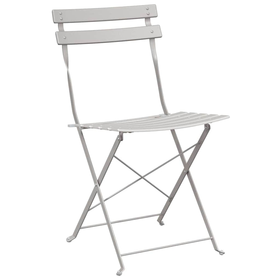 Vouw Bistro Set 3 pcs Beige Staal