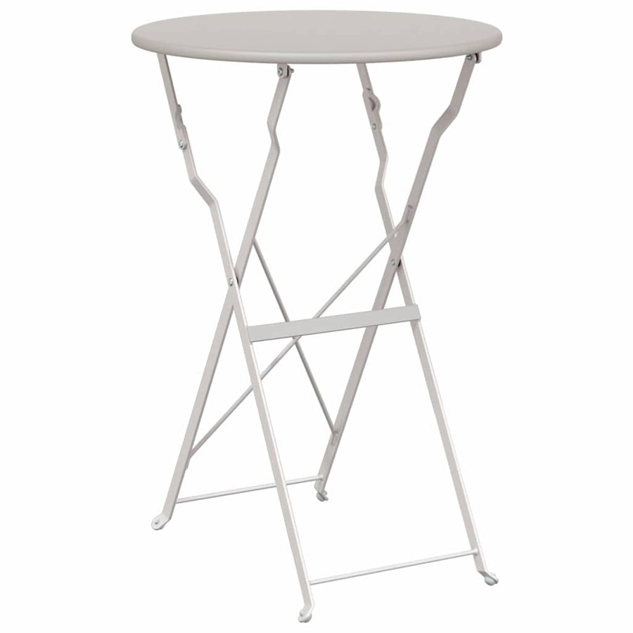 Vouw Bistro Set 3 pcs Beige Staal