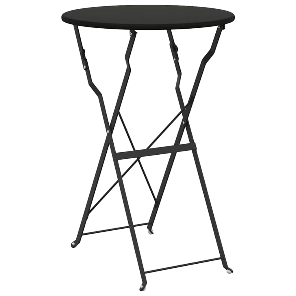 Vouw Bistro Set 3 pcs Antraciet Staal