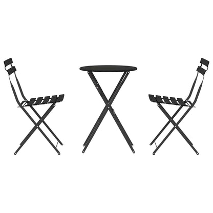 Vouw Bistro Set 3 pcs Antraciet Staal