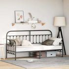 Daybed Frame with Headboard Black 75 x 190 cm Steel