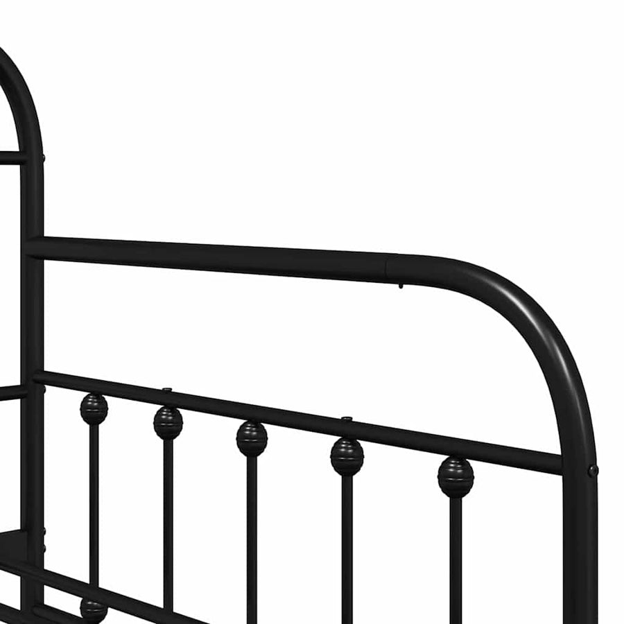 Bedframe voor een daybed Zwart 90 x 200 cm Gepoedercoat staal