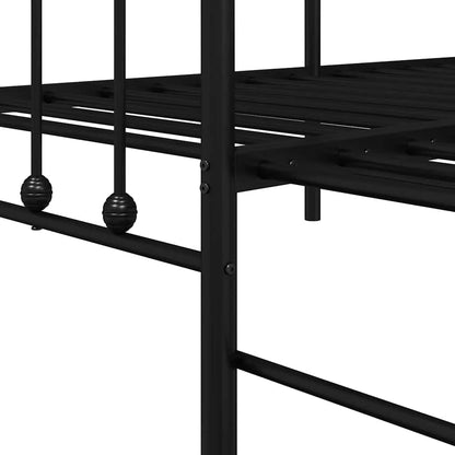 Bedframe voor een daybed Zwart 80 x 200 cm Gepoedercoat staal