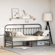 Bedframe 80x200 cm zwart gepoedercoat staal