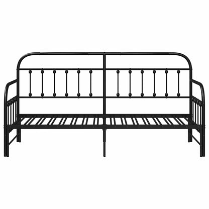 Bedframe voor een daybed Zwart 80 x 200 cm Gepoedercoat staal