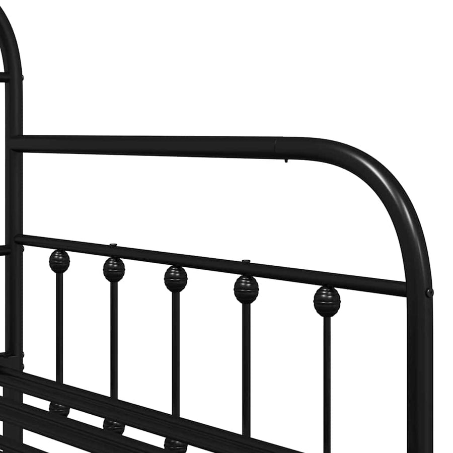 Bedframe voor een daybed Zwart 90 x 200 cm Gepoedercoat staal