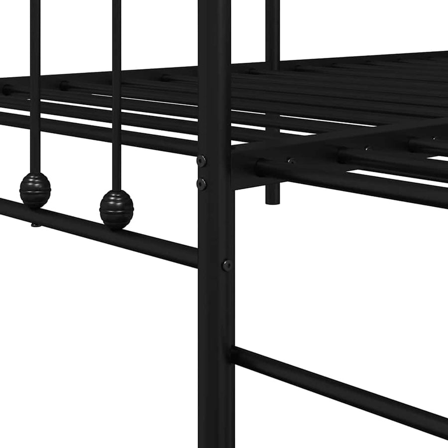 Bedframe voor een daybed Zwart 90 x 200 cm Gepoedercoat staal