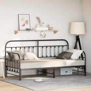 Daybed frame 90x200 cm zwart gepoedercoat staal