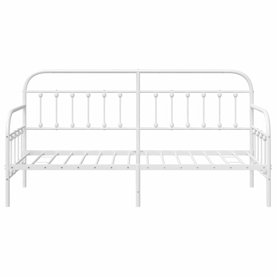 Bedframe voor een daybed met hoofdeinde Wit 75 x 190 cm Staal
