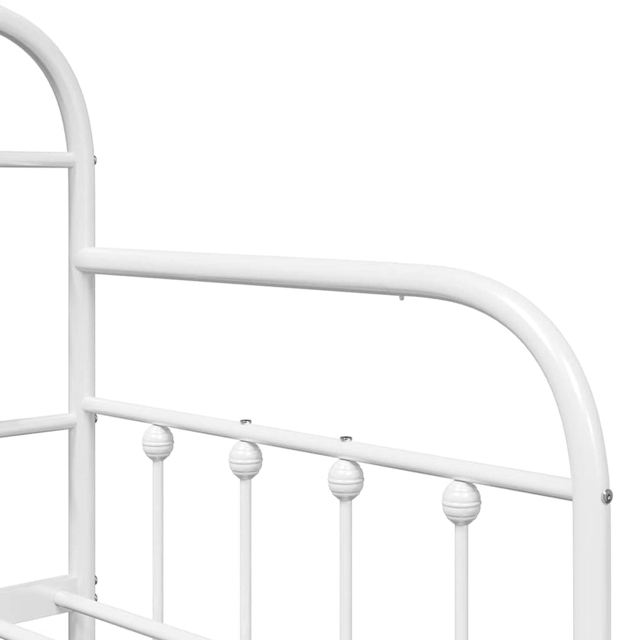 Bedframe voor een daybed Wit 80 x 200 cm Gepoedercoat staal