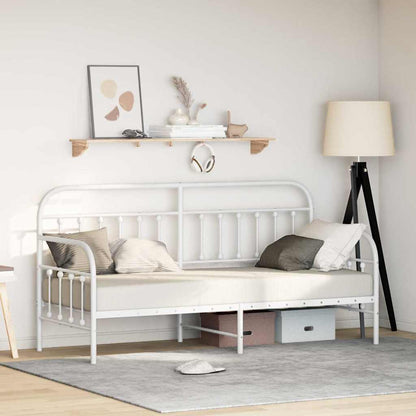 Bedframe voor een daybed Wit 80 x 200 cm Gepoedercoat staal