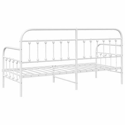 Bedframe voor een daybed Wit 80 x 200 cm Gepoedercoat staal