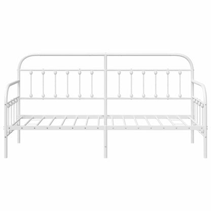 Bedframe voor een daybed Wit 80 x 200 cm Gepoedercoat staal