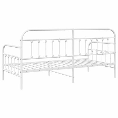 Bedframe voor een daybed Wit 100 x 200 cm Gepoedercoat staal
