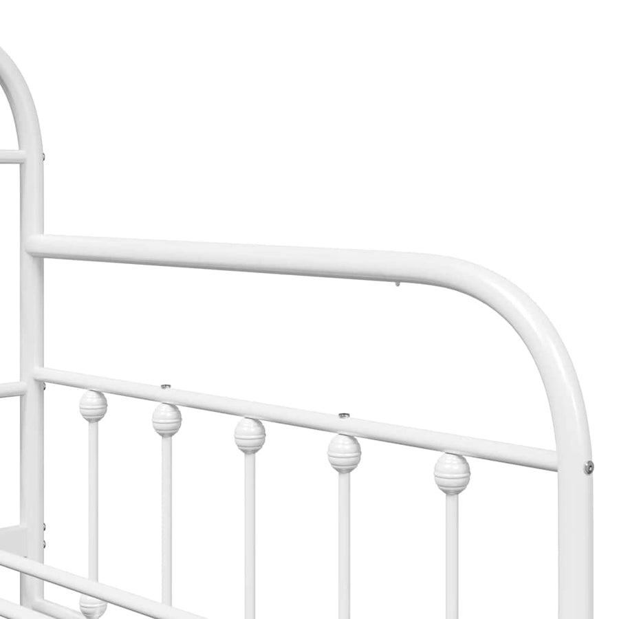 Bedframe voor een daybed Wit 107 x 203 cm Gepoedercoat staal
