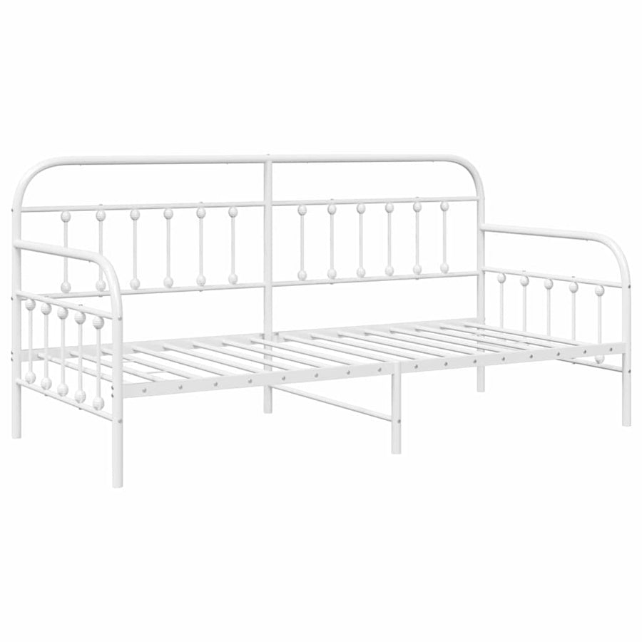 Bedframe voor een daybed Wit 107 x 203 cm Gepoedercoat staal