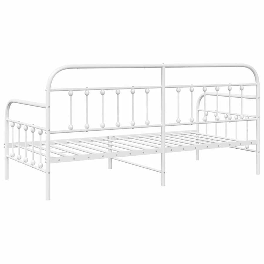 Bedframe voor een daybed Wit 107 x 203 cm Gepoedercoat staal
