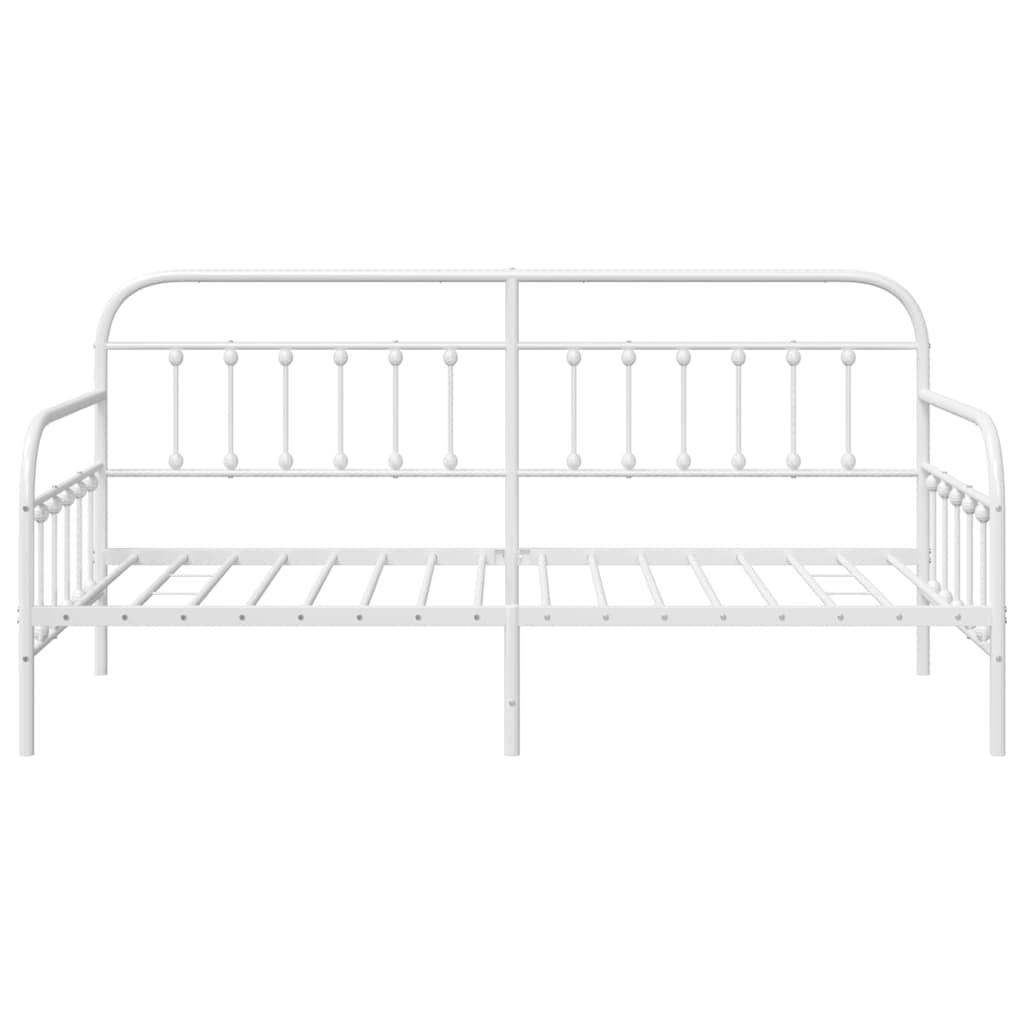 Bedframe voor een daybed Wit 107 x 203 cm Gepoedercoat staal