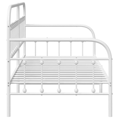 Bedframe voor een daybed Wit 107 x 203 cm Gepoedercoat staal