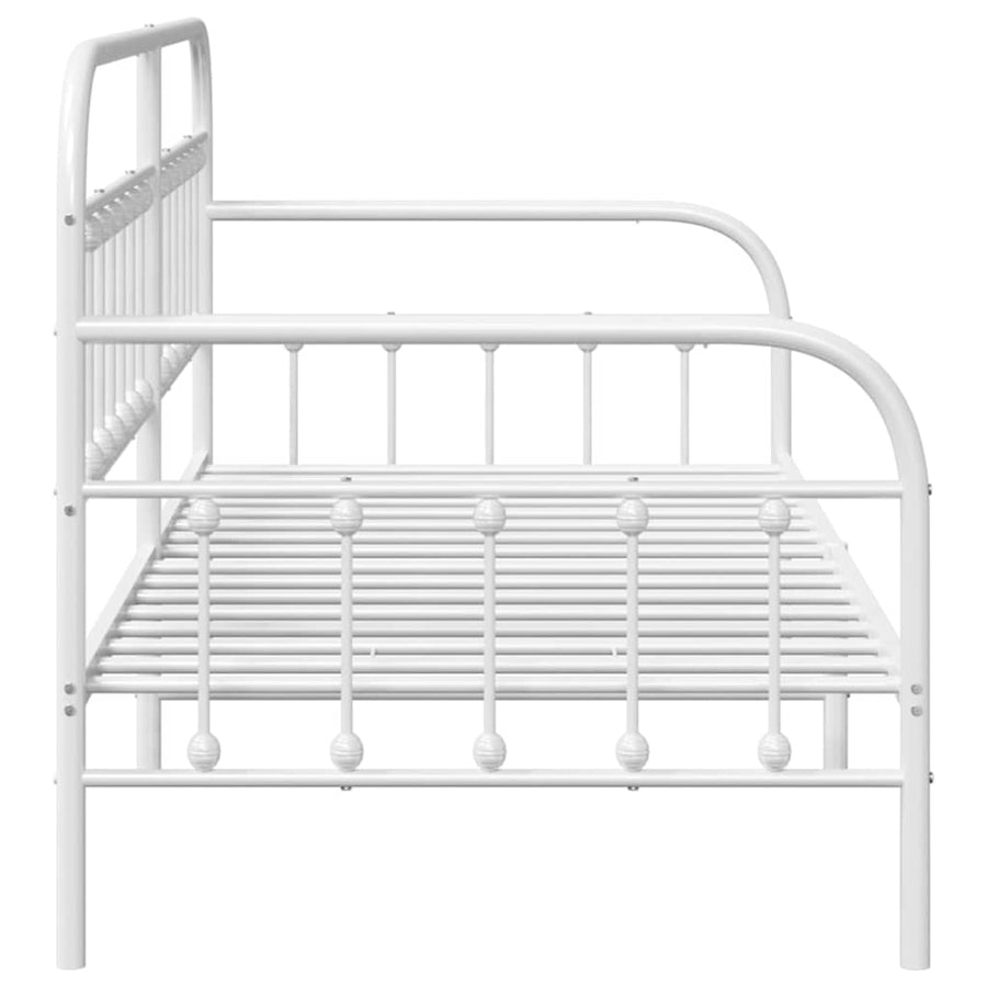 Bedframe voor een daybed Wit 107 x 203 cm Gepoedercoat staal