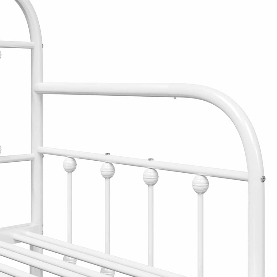 Bedframe voor een daybed Wit 75 x 190 cm Gepoedercoat staal