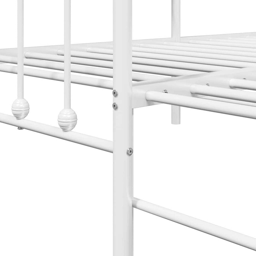 Bedframe voor een daybed Wit 75 x 190 cm Gepoedercoat staal
