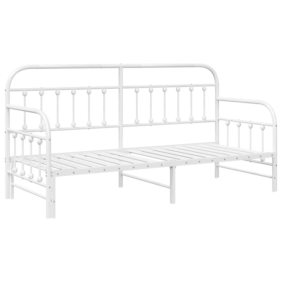 Bedframe voor een daybed Wit 75 x 190 cm Gepoedercoat staal