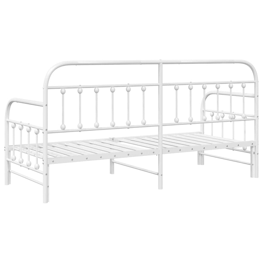 Bedframe voor een daybed Wit 75 x 190 cm Gepoedercoat staal