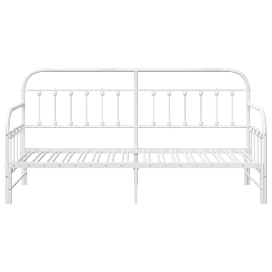 Bedframe voor een daybed Wit 75 x 190 cm Gepoedercoat staal