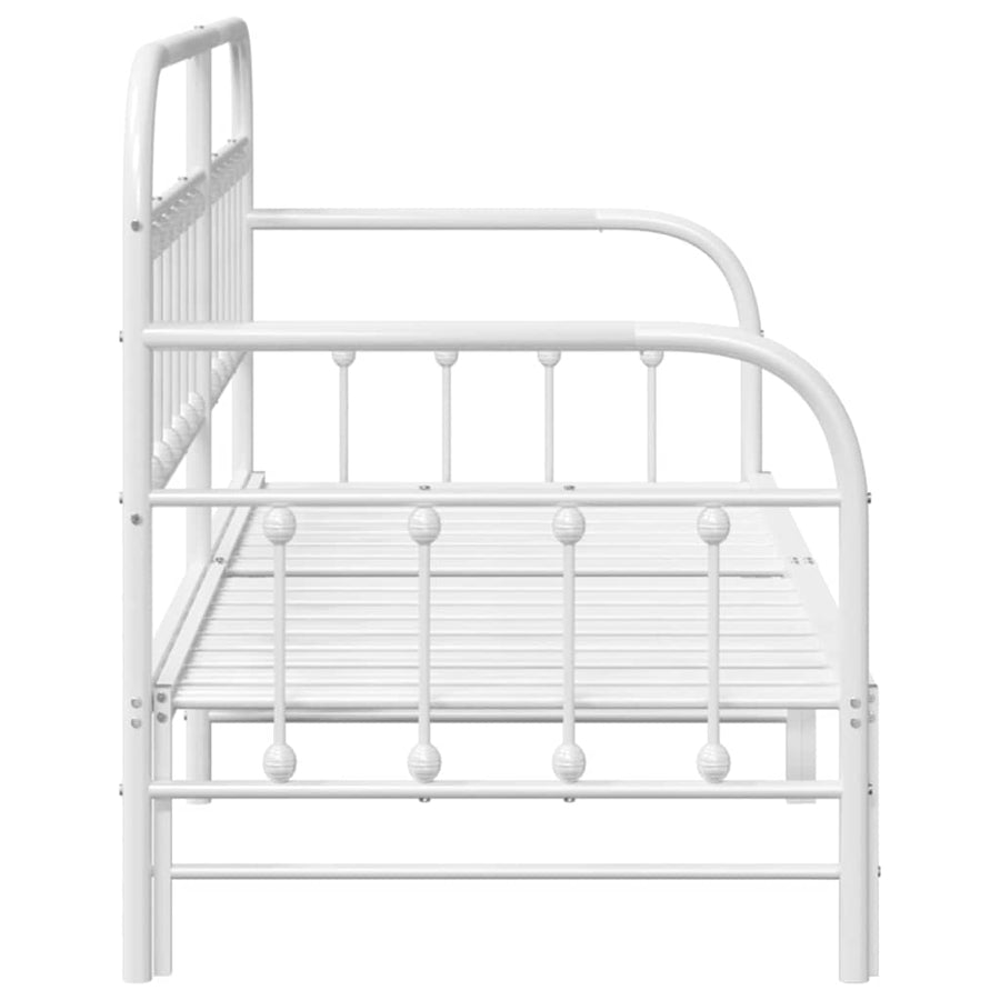 Bedframe voor een daybed Wit 75 x 190 cm Gepoedercoat staal