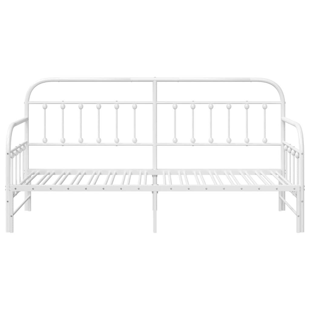 Bedframe voor een daybed Wit 80 x 200 cm Gepoedercoat staal